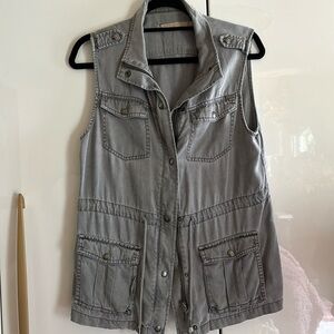 Max Jeans Gray Denim Vest